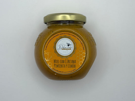 Miel con cúrcuma y pimienta 230 gramos